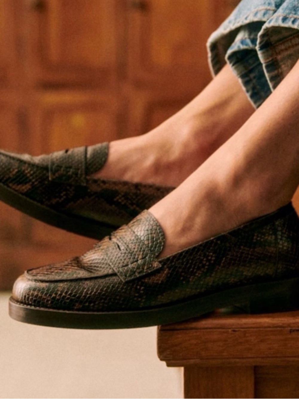 Sezane loafers — Brown Python Print 
Size 38 - Picture 3 of 9